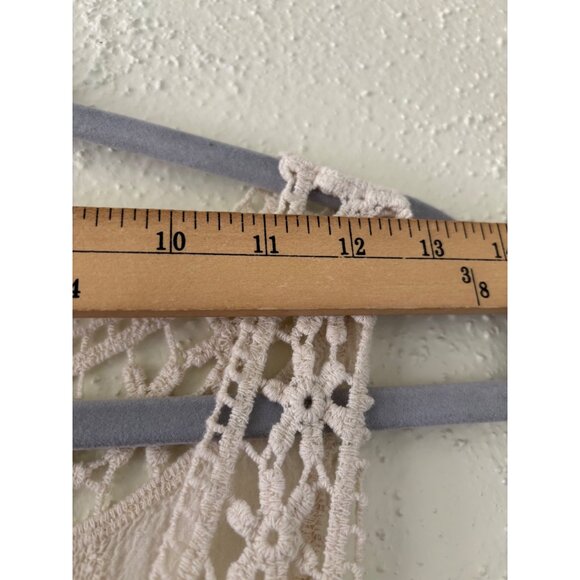 Coco + Carmen L/XL Ivory Crochet Lace Sleeveless Tunic Blouse Top Boho Women - Picture 8 of 11